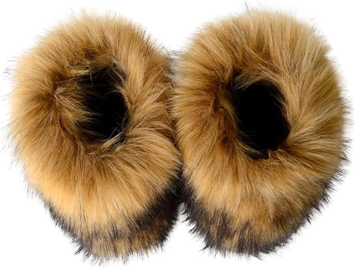 UBWDU Women's Faux Fur Boots Fluffy Fuzzy Furry Snow Boots Winter Mid-Calf Flat Shoes