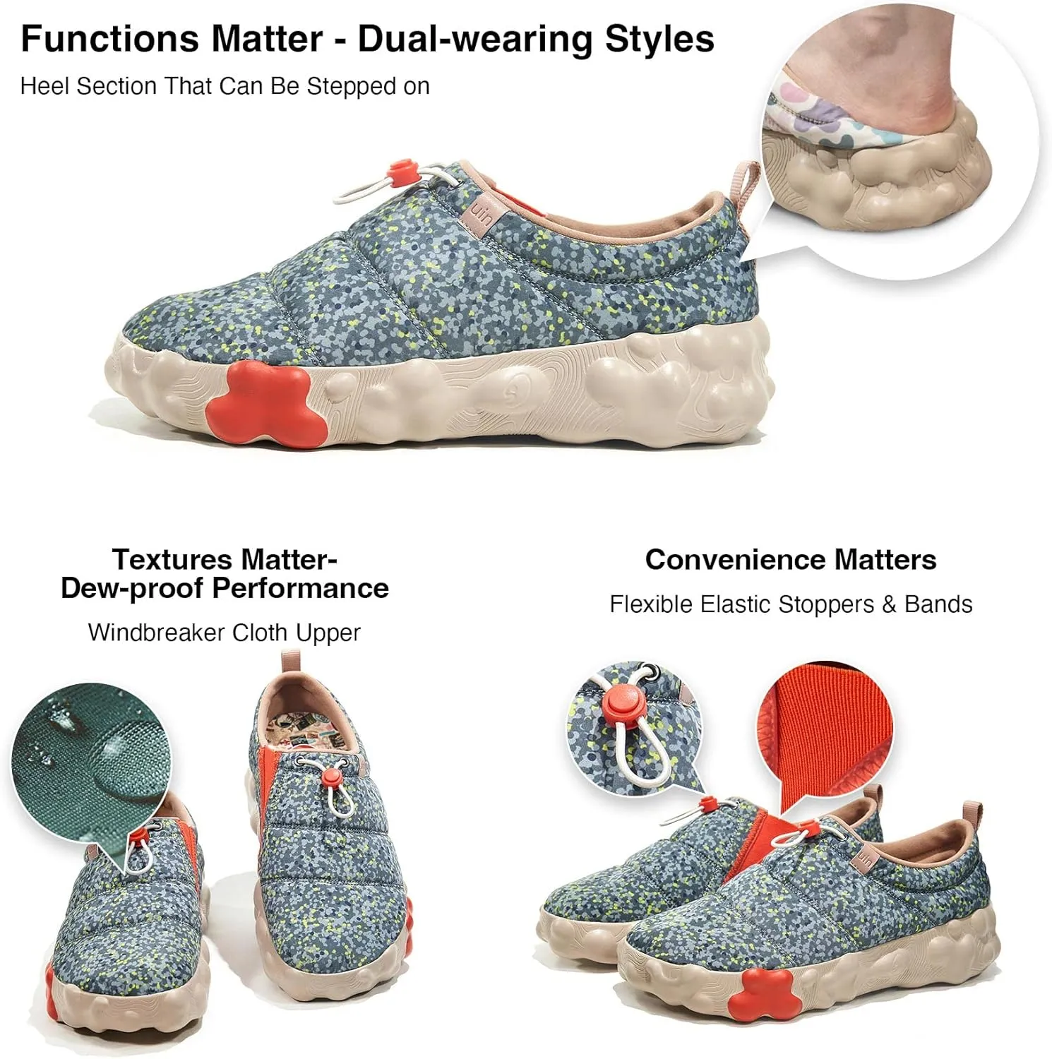 UIN Men's Camping Walking Travel Shoes Casual Slip On Loafers Lightweight Art Painted Fashion Sneaker Toledo