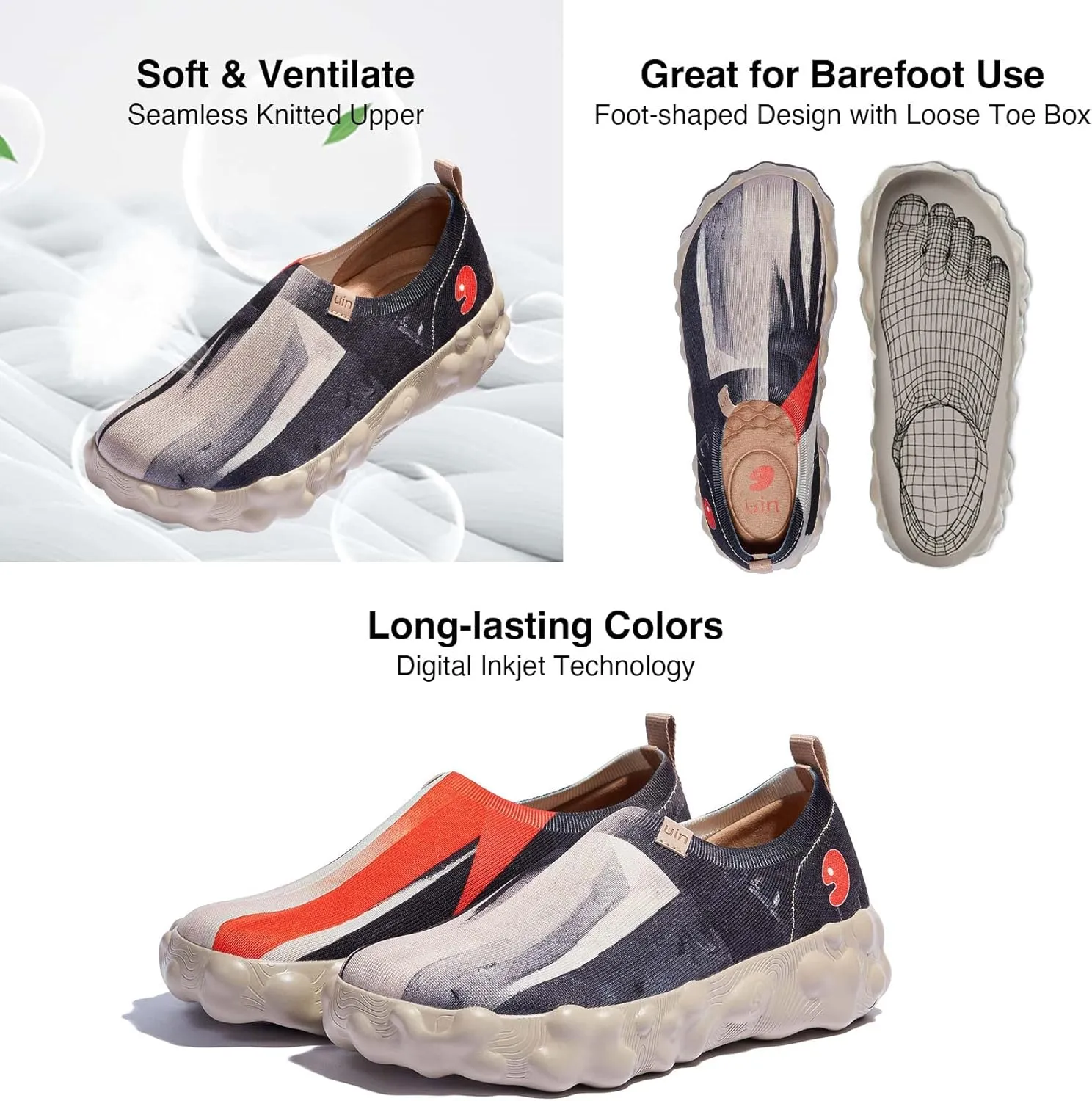 UIN Men's Fashion Sneakers Walking Art Travel Shoes Toledo Ⅵ