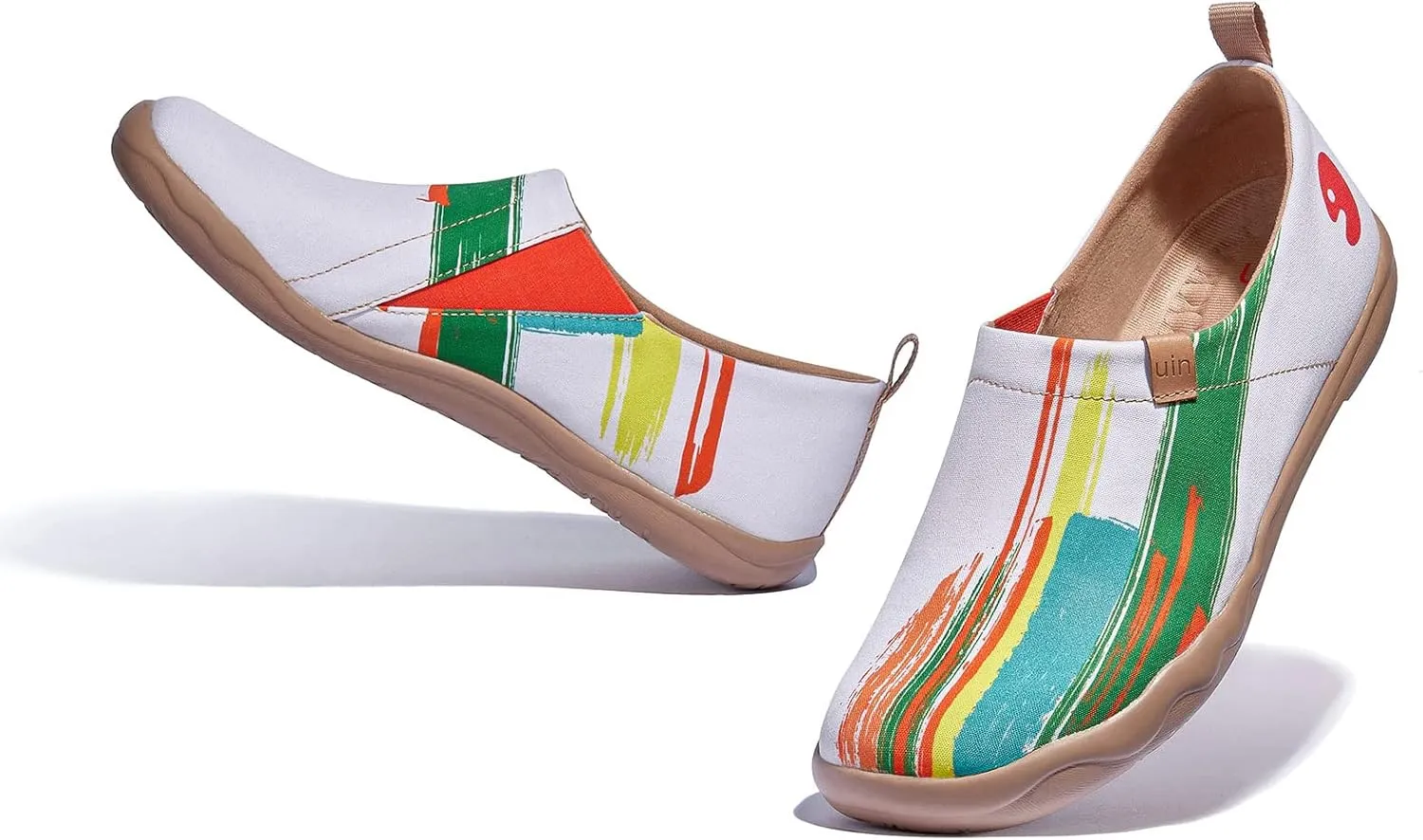 UIN Men's Loafers Painted Travel Shoes Slip On Walking Casual Lightweight Comfort Fashion Sneaker ToledoⅠColor & Geometry