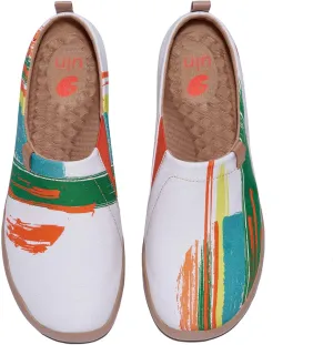 UIN Men's Loafers Painted Travel Shoes Slip On Walking Casual Lightweight Comfort Fashion Sneaker ToledoⅠColor & Geometry