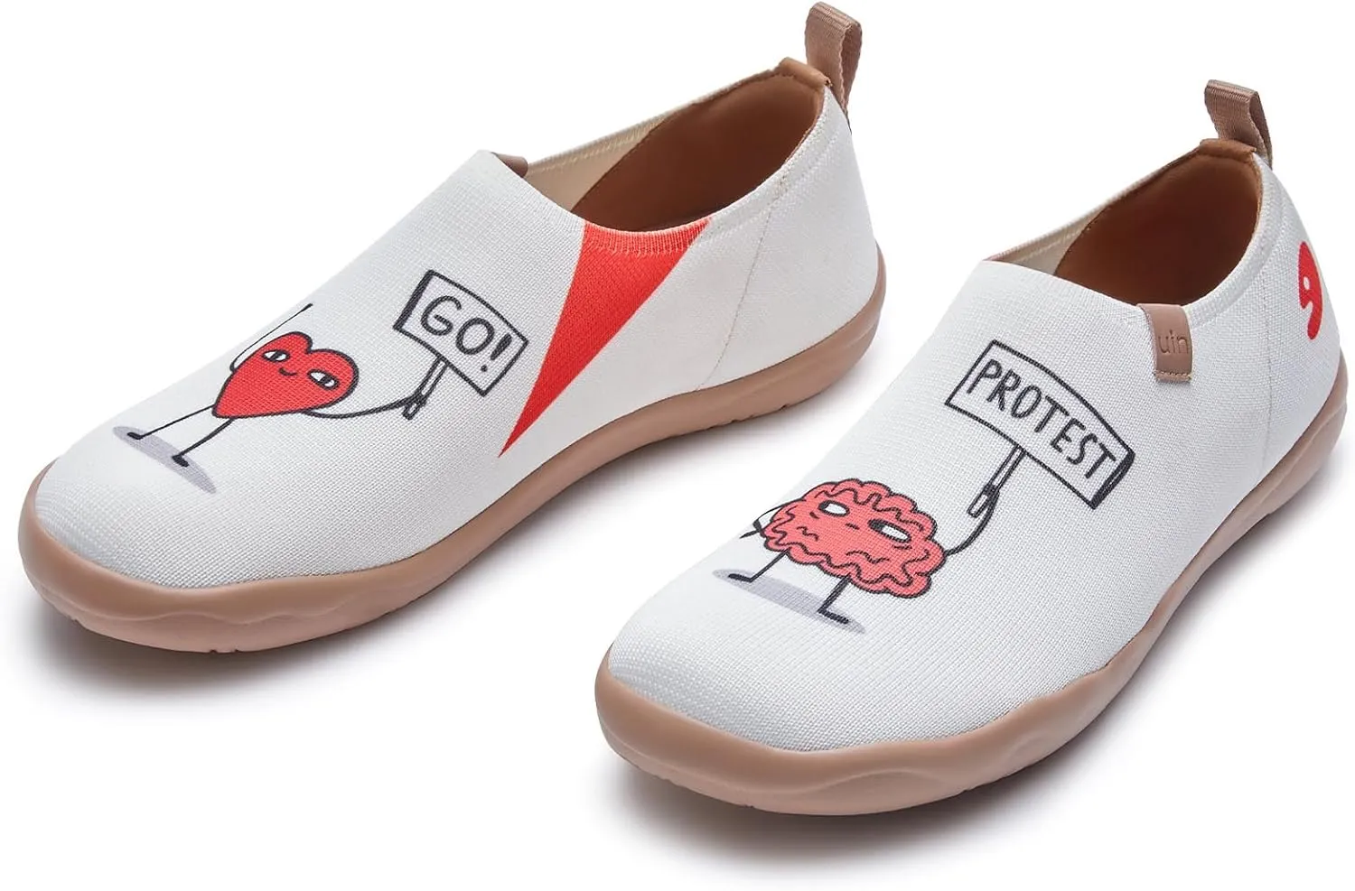 UIN Men's Loafers Painted Travel Shoes Slip On Walking Shoes Casual Lightweight Comfort Fashion Sneaker Toledo Ⅰ Art