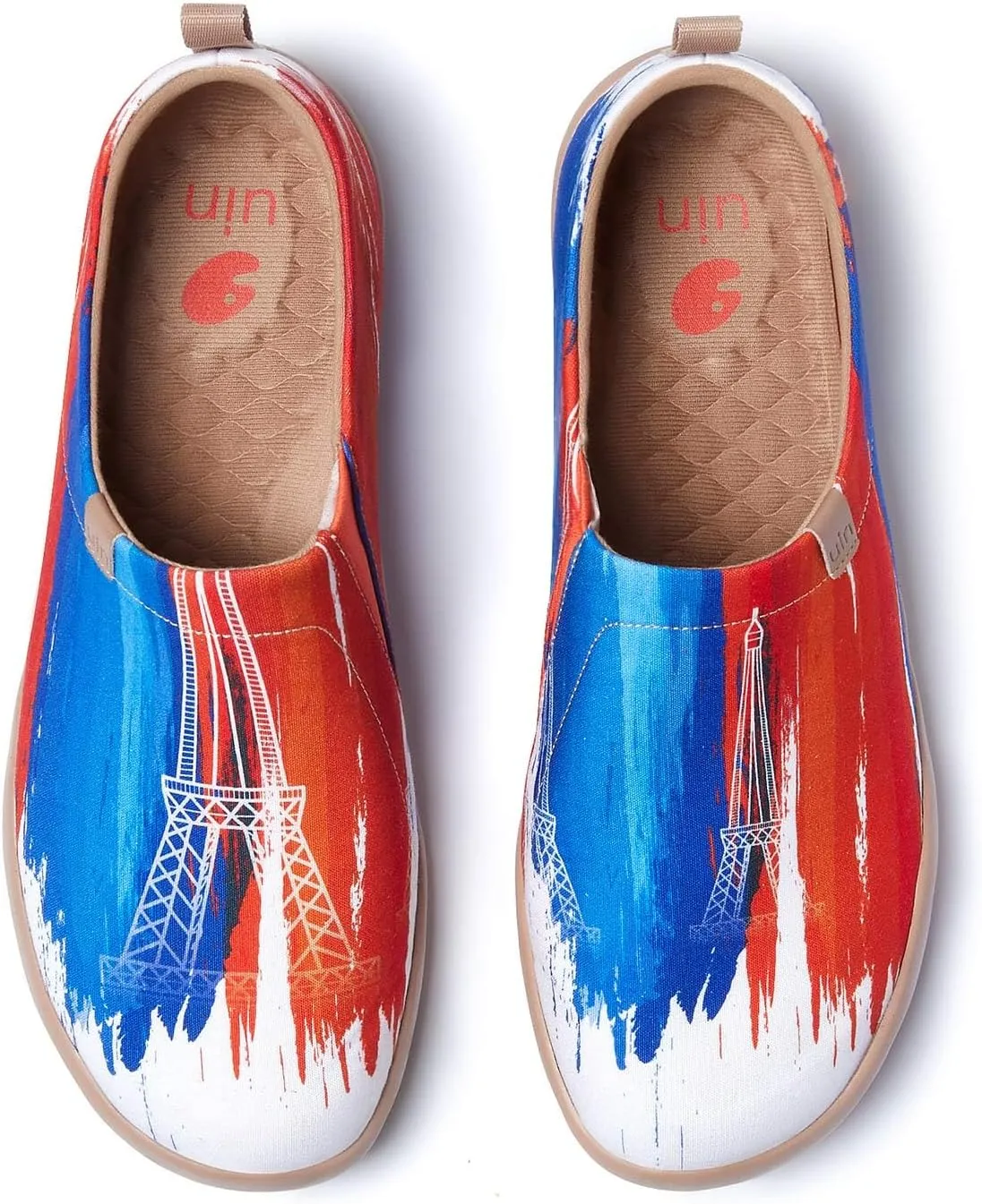 UIN Men's Loafers Painted Travel Shoes Slip Walking Shoes Casual Lightweight Comfort Fashion Sneaker Toledo Ⅰ Destination