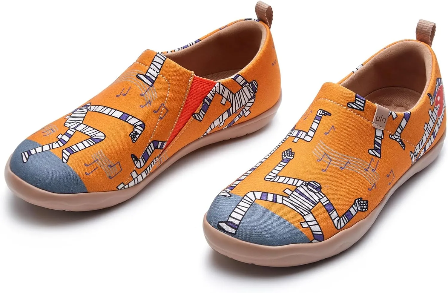 UIN Men's Loafers Painted Travel Shoes Slip Walking Shoes Casual Lightweight Comfort Fashion Sneaker Toledo Ⅰ Destination
