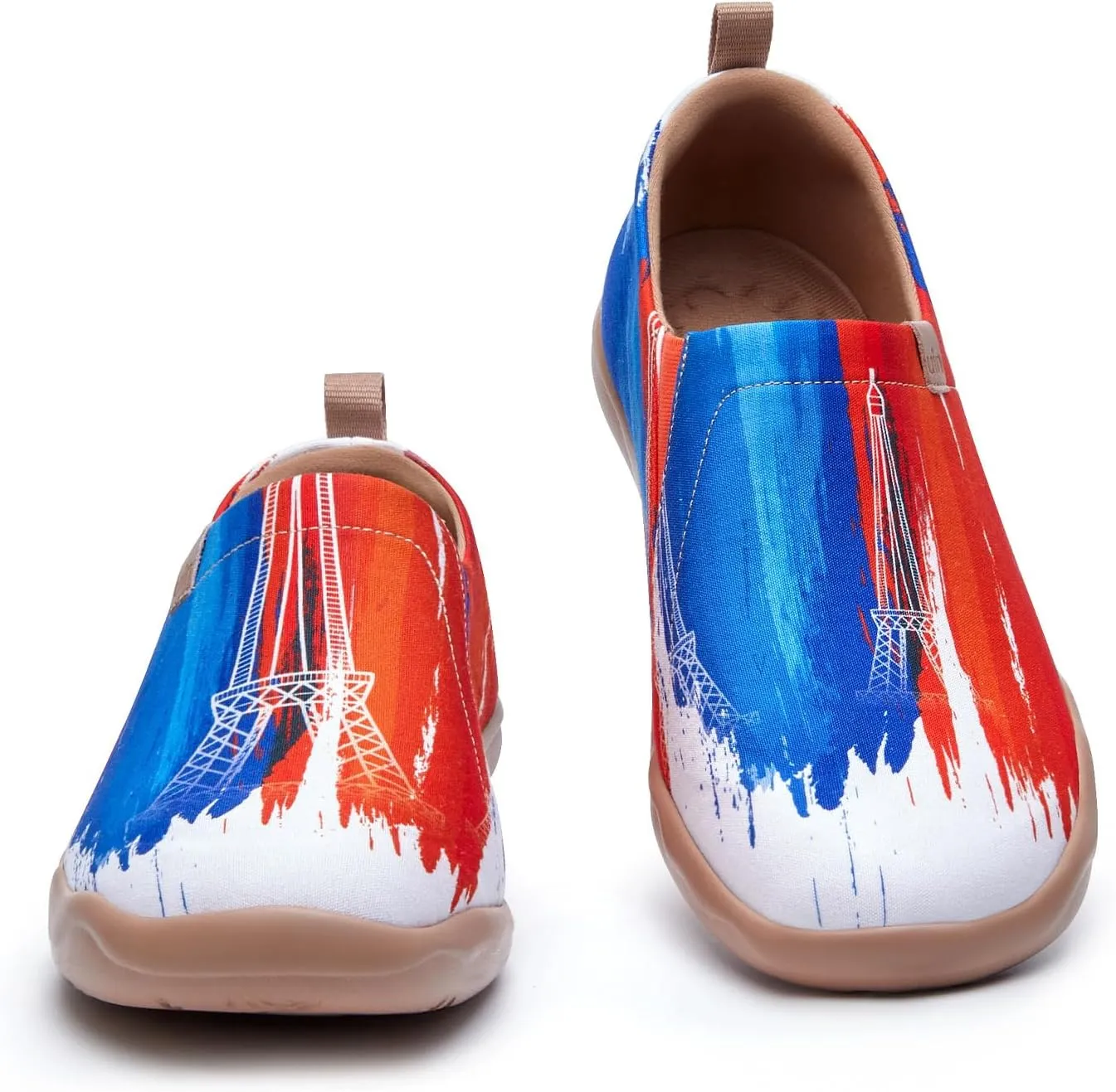 UIN Men's Loafers Painted Travel Shoes Slip Walking Shoes Casual Lightweight Comfort Fashion Sneaker Toledo Ⅰ Destination