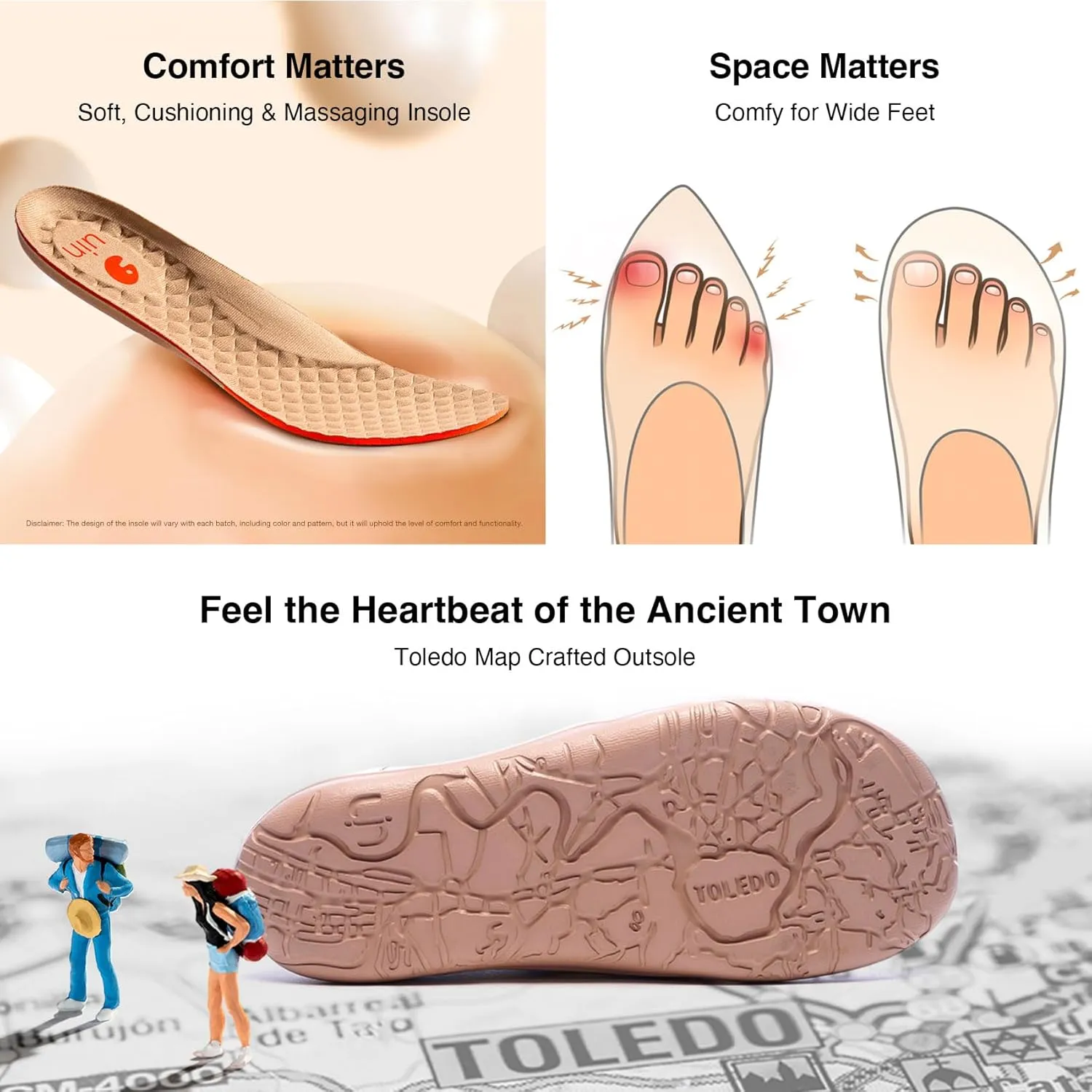 UIN Men's Loafers Painted Travel Shoes Slip Walking Shoes Casual Lightweight Comfort Fashion Sneaker Toledo Ⅰ Destination