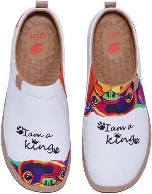 UIN Women's Artistic Cute Pets Design Slip-On Shoes Fun Comfortable Casual Flats Lightweight Everyday Loafers Footwear