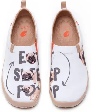 UIN Women's Artistic Cute Pets Design Slip-On Shoes Fun Comfortable Casual Flats Lightweight Everyday Loafers Footwear