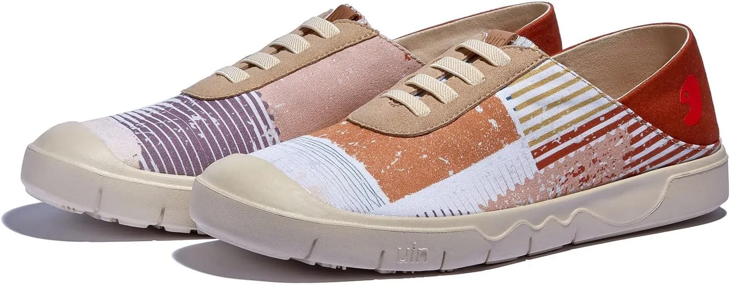 UIN Women's Fashion Sneakers Lightweight Walking Casual Slip Ons Loafers Comfortable Art Painted Travel Shoes Cadiz