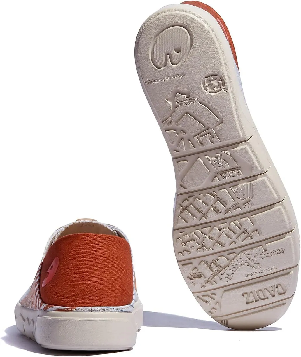 UIN Women's Fashion Sneakers Lightweight Walking Casual Slip Ons Loafers Comfortable Art Painted Travel Shoes Cadiz