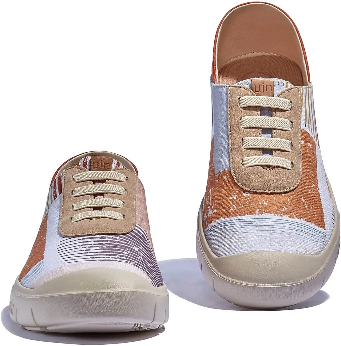 UIN Women's Fashion Sneakers Lightweight Walking Casual Slip Ons Loafers Comfortable Art Painted Travel Shoes Cadiz