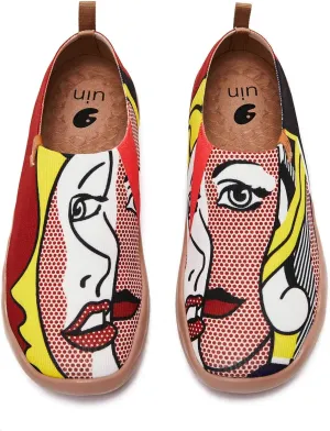 UIN Women's Slip-On Shoes Comfortable Breathable Knit Casual Footwear Stylish Travel-Friendly Loafers