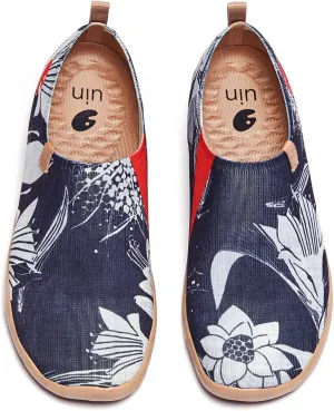 UIN Women's Slip-On Shoes Comfortable Breathable Knit Casual Footwear Stylish Travel-Friendly Loafers