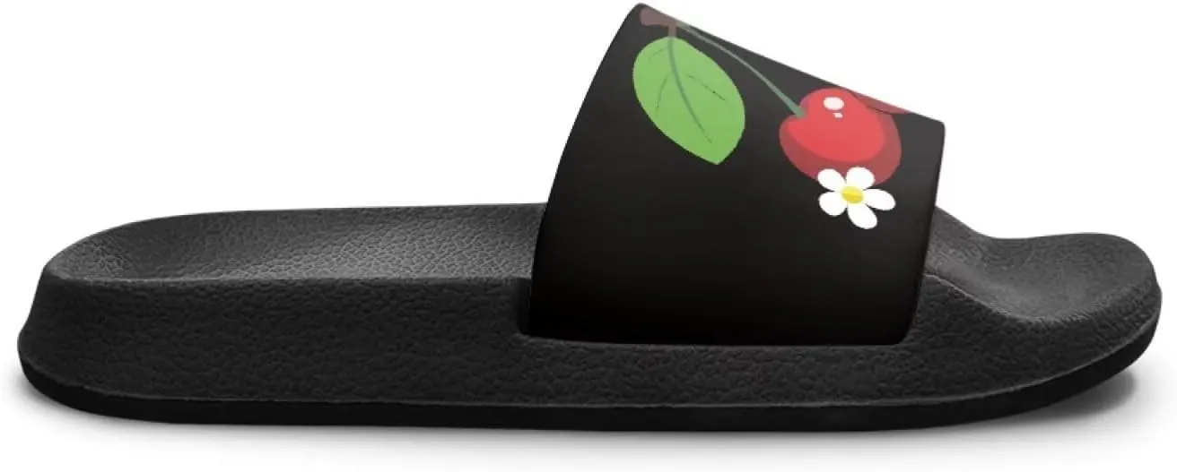 UNICEU Fruit Print Slides Sandals for Kids Quick Dry Comfortable Shower Slippers Slip On Open Toe Water Shoes for Beach