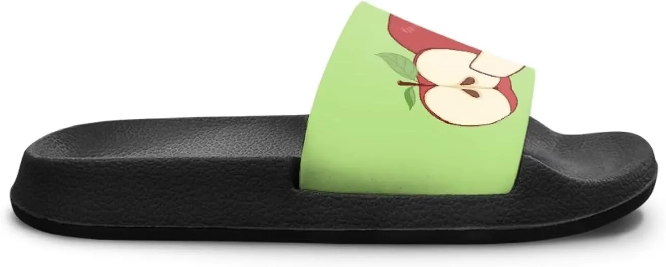 UNICEU Fruit Print Slides Sandals for Kids Quick Dry Comfortable Shower Slippers Slip On Open Toe Water Shoes for Beach