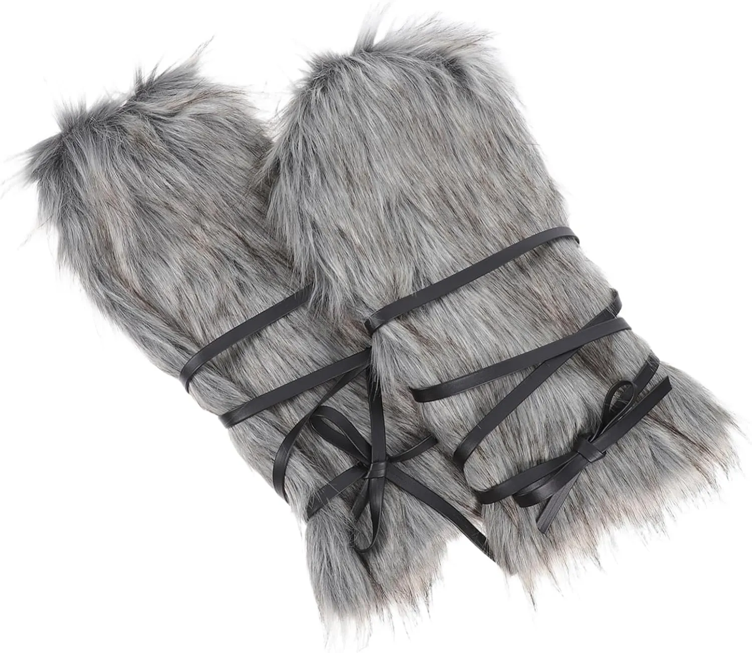 Unique Viking Costume Accessories Faux Fur Leg Warmers for Cosplay and Parties Men's and Women's Warm Leg Warmers