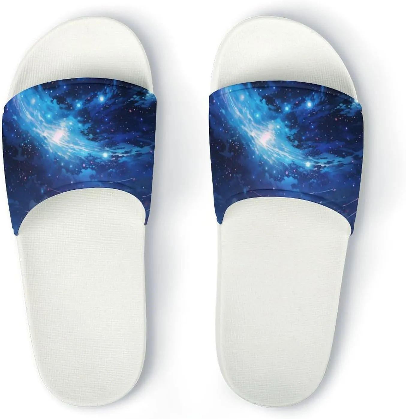 Universe Night Sky Funny House Sandals Non Slip Shower Slippers Quick Drying Bathroom Shoes for Women Men