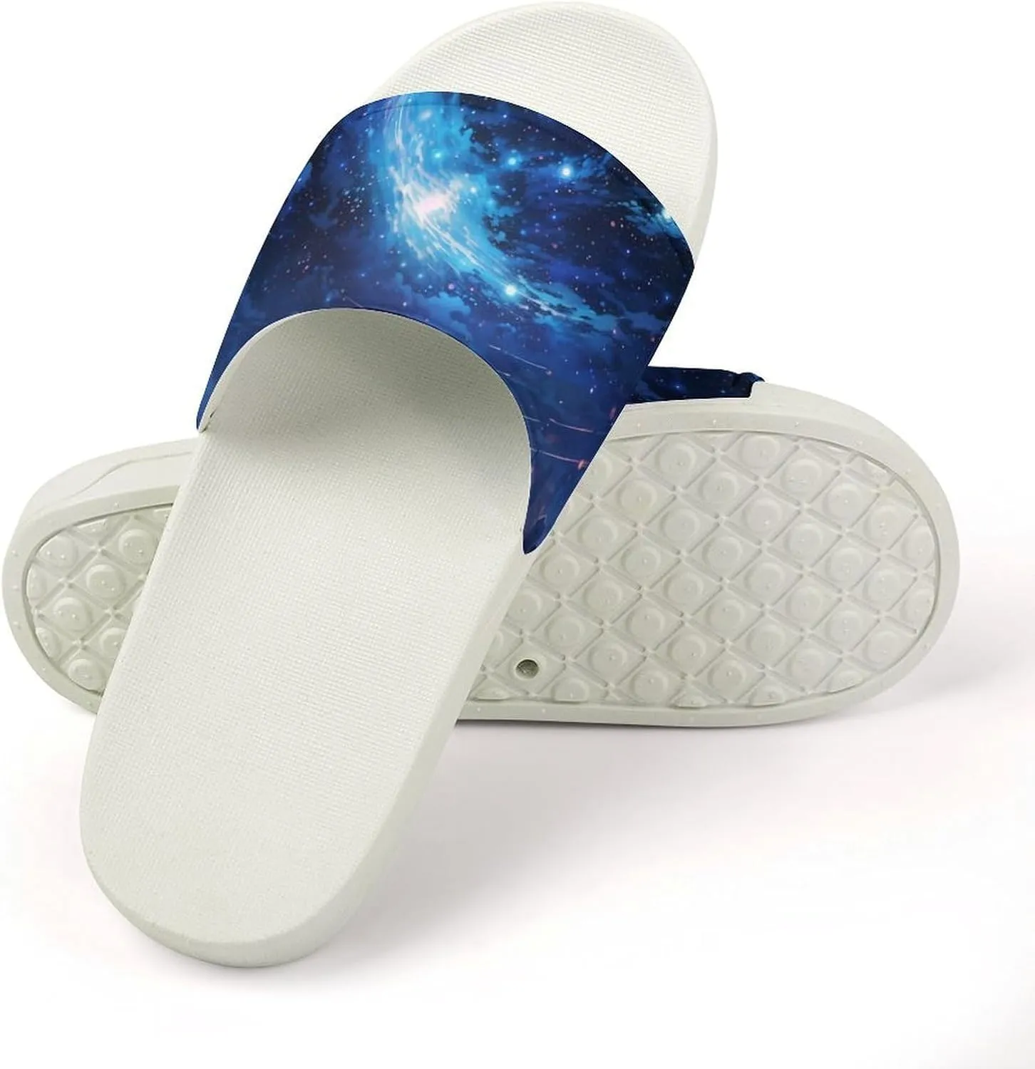 Universe Night Sky Funny House Sandals Non Slip Shower Slippers Quick Drying Bathroom Shoes for Women Men