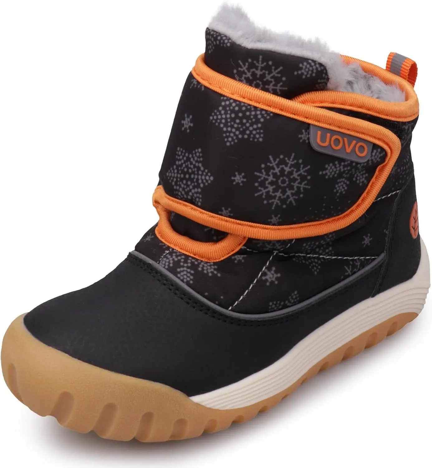 UOVO Kids Boys Winter Snow Boots Ankle Fur Lined Slip Resistant Outdoor Warm Shoes (Toddler/Little Kid)