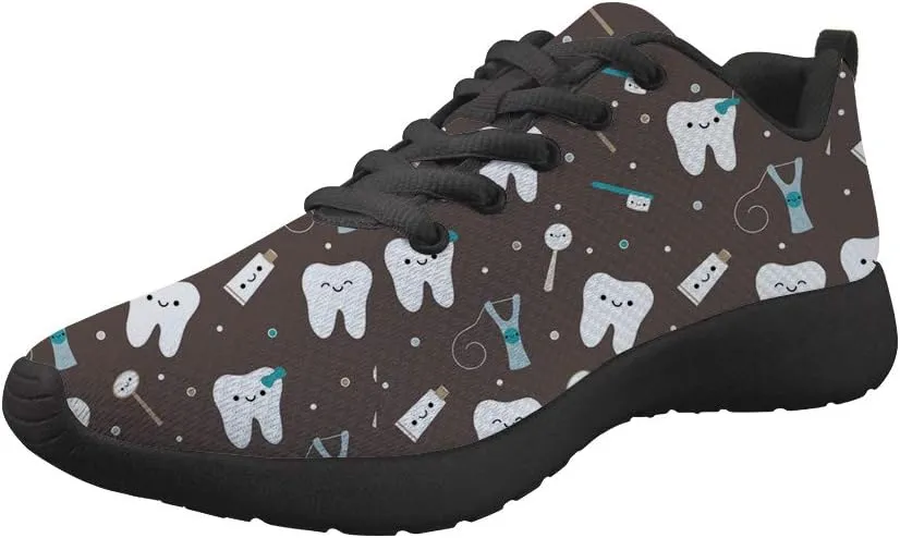 Upetstory Womens Gym Sports Running Fitness Tennis Sneaker Shoes Dental Pattern