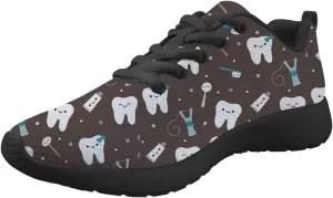 Upetstory Womens Gym Sports Running Fitness Tennis Sneaker Shoes Dental Pattern
