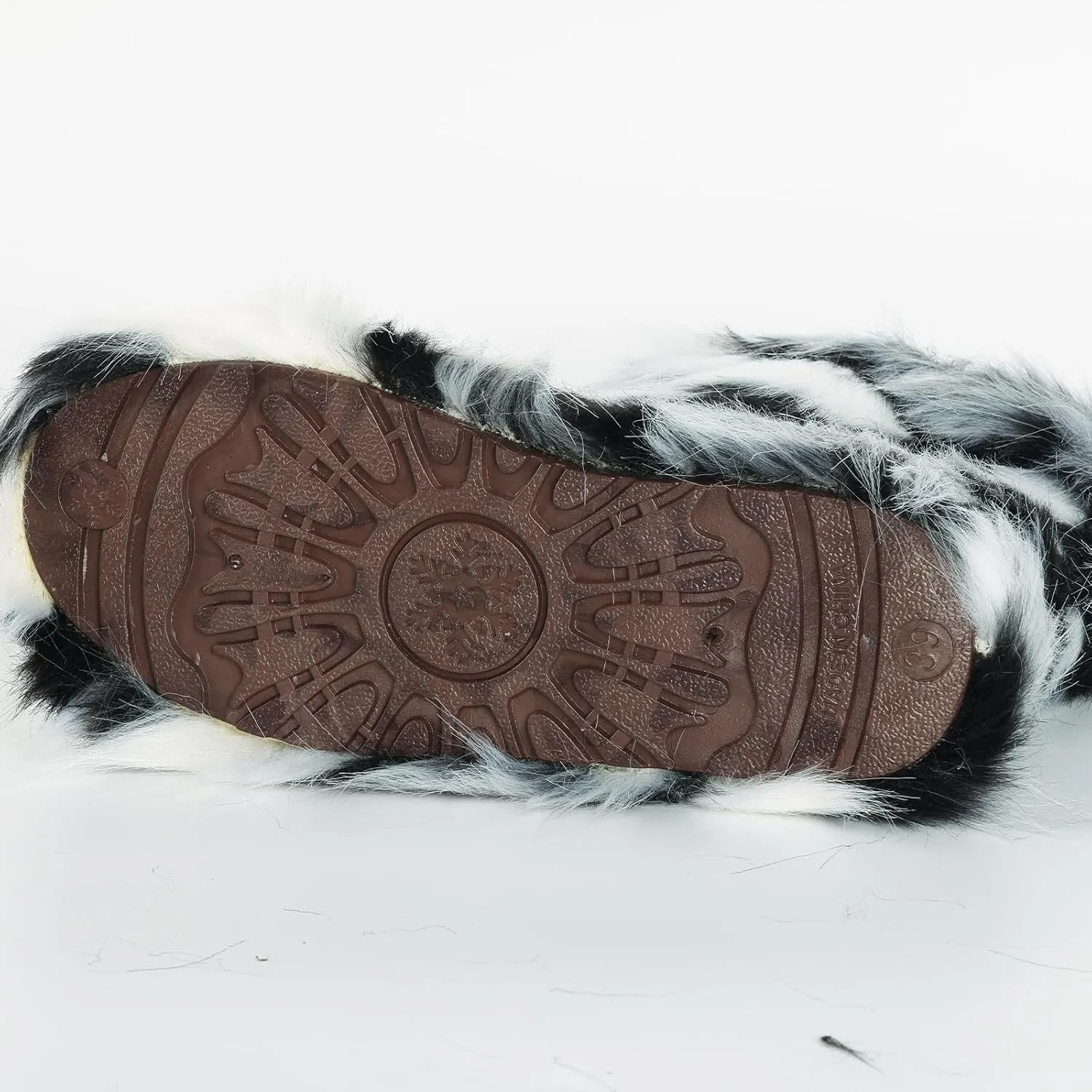 Valpeak Snow Boots for Women 2024 Furry Boots Winter Knee High Flat Heel Fluffy Faux Fur Boots
