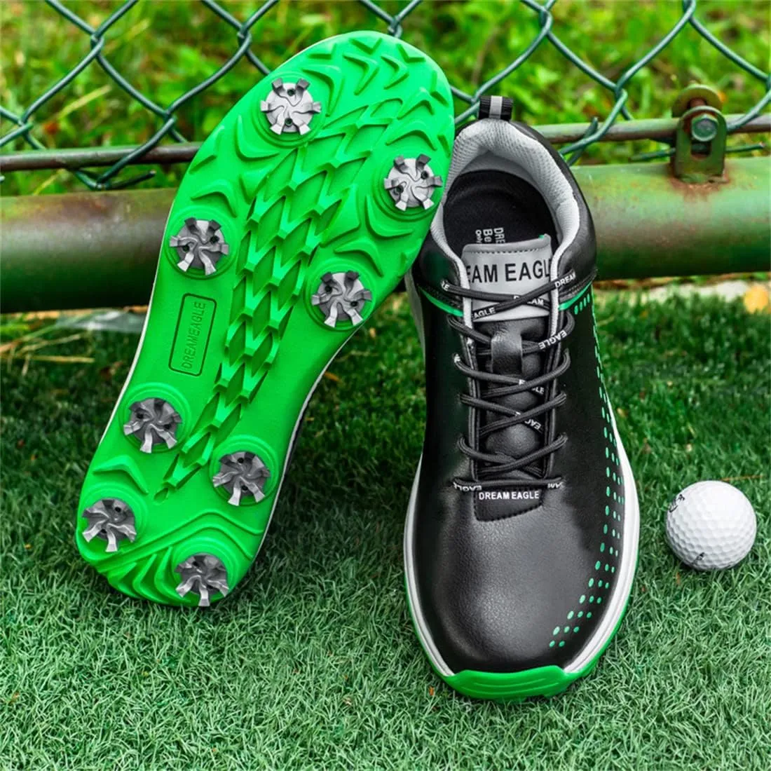 VEACAM Mens Golf Shoes Waterproof Golf Trainers Outdoor Golfing Sports Shoes Casual Ligthweight Golf Sneakers