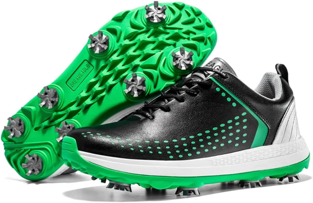 VEACAM Mens Golf Shoes Waterproof Golf Trainers Outdoor Golfing Sports Shoes Casual Ligthweight Golf Sneakers