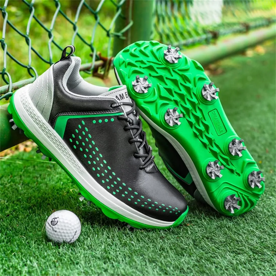 VEACAM Mens Golf Shoes Waterproof Golf Trainers Outdoor Golfing Sports Shoes Casual Ligthweight Golf Sneakers