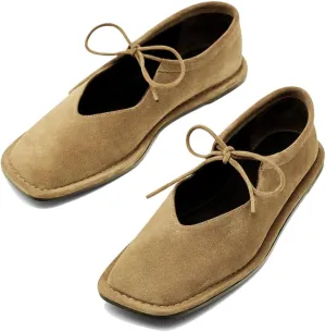 Vertundy Square Toe Ballet Flats Shoes for Women Adjustable Strap Mary Jane Flats