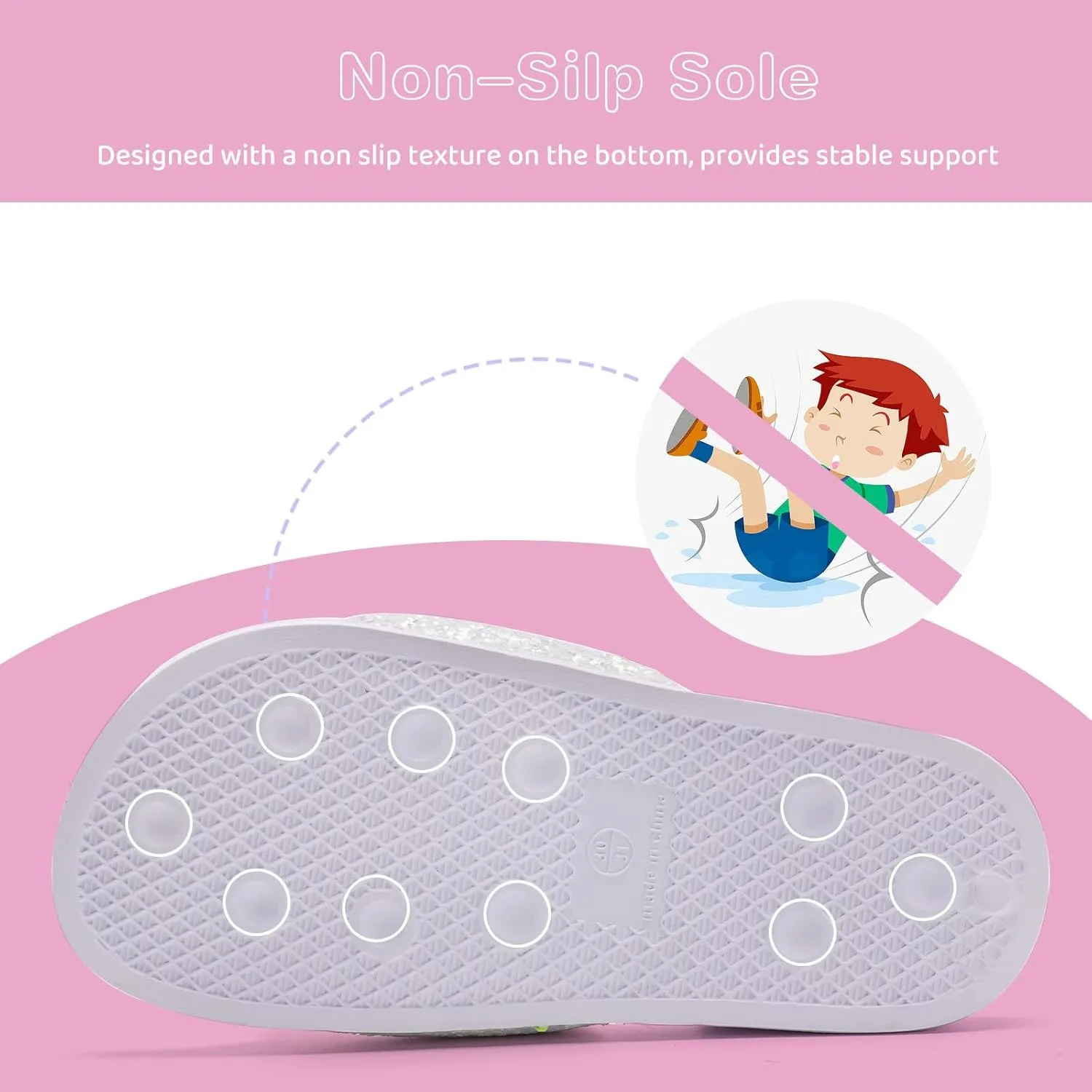 WateLves Girls & Boys Slide Sandals Kids Summer Slippers Slip On for Outdoor Beach Pool Shower (Little Kid/Big Kid)