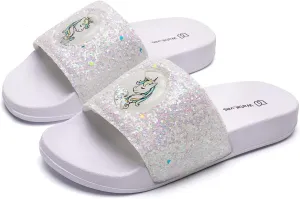 WateLves Girls & Boys Slide Sandals Kids Summer Slippers Slip On for Outdoor Beach Pool Shower (Little Kid/Big Kid)