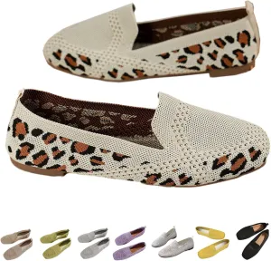 Women Comfortable Arch Support Non-Slip Flat Shoes 2024 Summer Square Breathable Orthopedic Walking Shoes Low Top Casual Slip On Sneaker