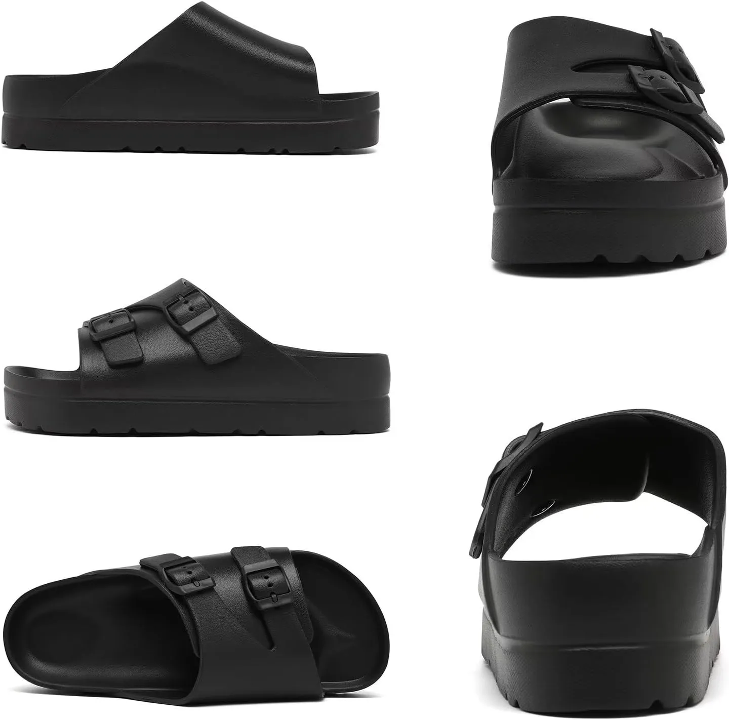 Women Platform Sandals with Arch Support, Adjustable Double Buckle Slide for Woman, Summer Vacation Sandal for Beach,Garden,Pool,Easy Street, Sandalias de Plataforma Para Mujer