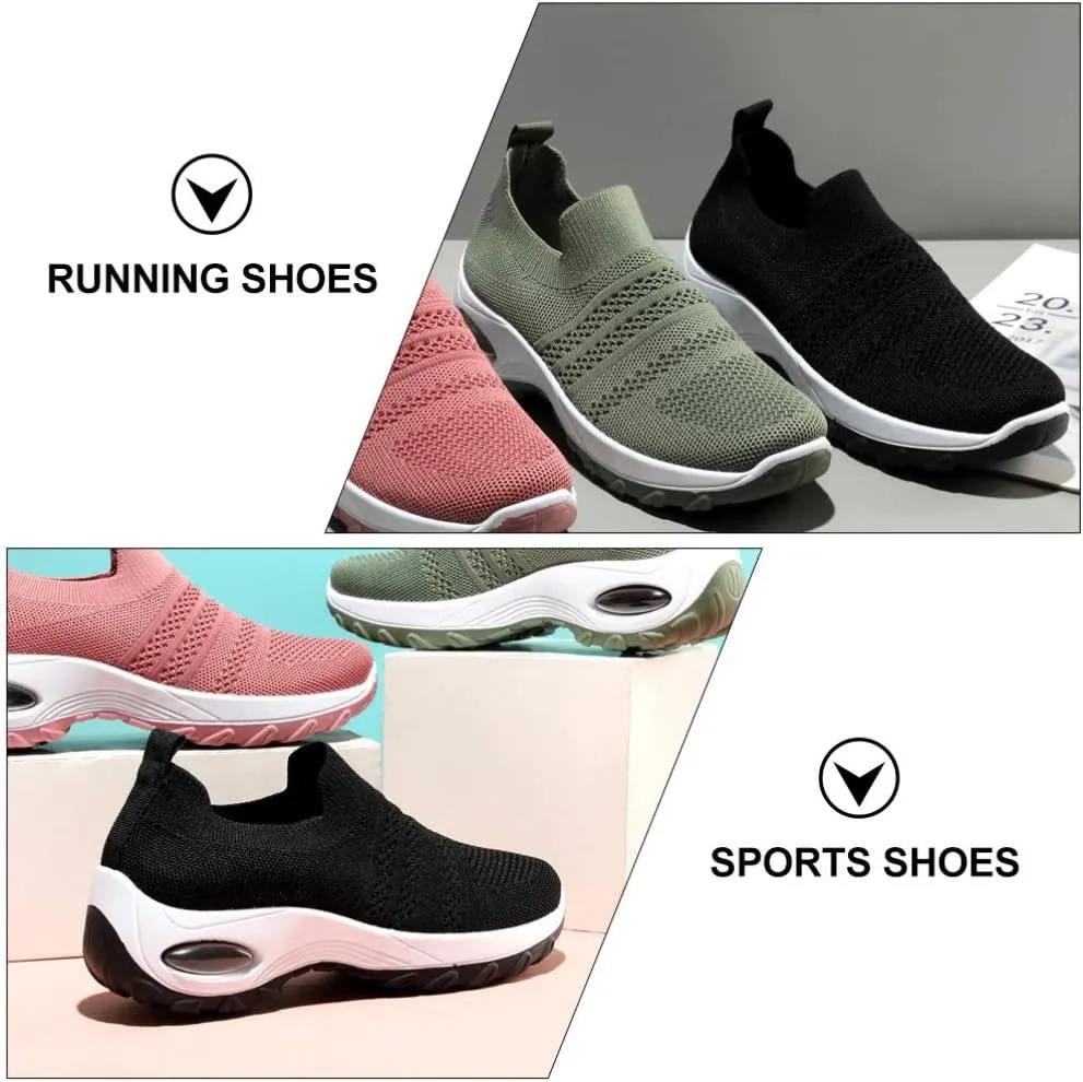 Women Running Shoes Walking Sports Shoes Air Cushion Breathable Mesh Sneakers Shoes Women Outdoor Shoes 1Pair