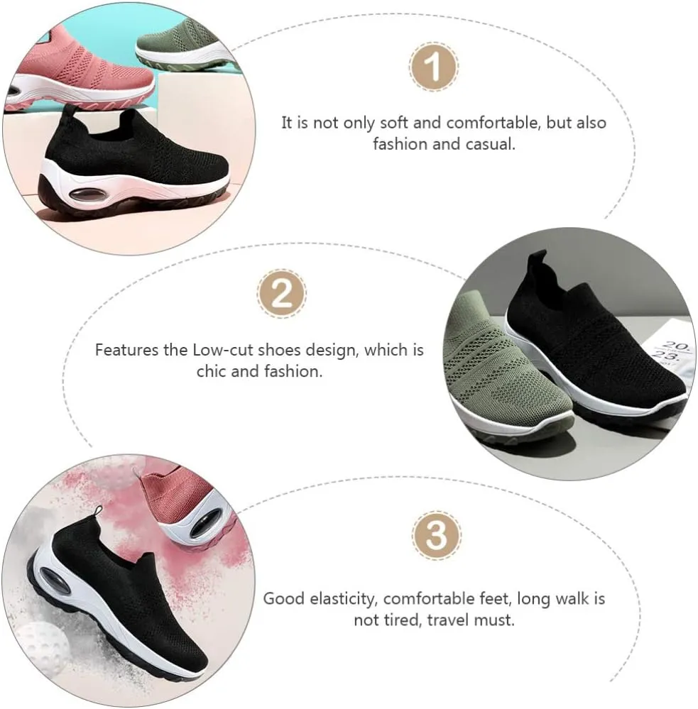 Women Running Shoes Walking Sports Shoes Air Cushion Breathable Mesh Sneakers Shoes Women Outdoor Shoes 1Pair