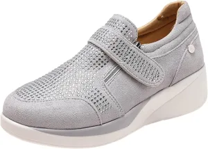 Women Walking Shoes with Arch Support Orthopedic Shoes for Women Comfortable Running Shoes Breathable Mesh Womens Slip On Sneakers Tennis Shoes Lightweight Casual Air Cushion Sneakers