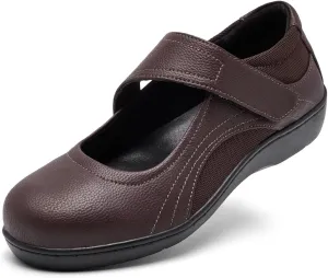 Women's Comfortable Mary Jane Flats - Women Oxford Shoes Leather Round Toe Flats - Fashionable Casual Dress Shoes