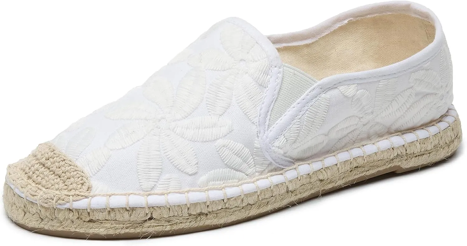 Womens Extra Wide Width Flats Shoes White Flats Dress Flats Comfortable Casual Loafer Shoes