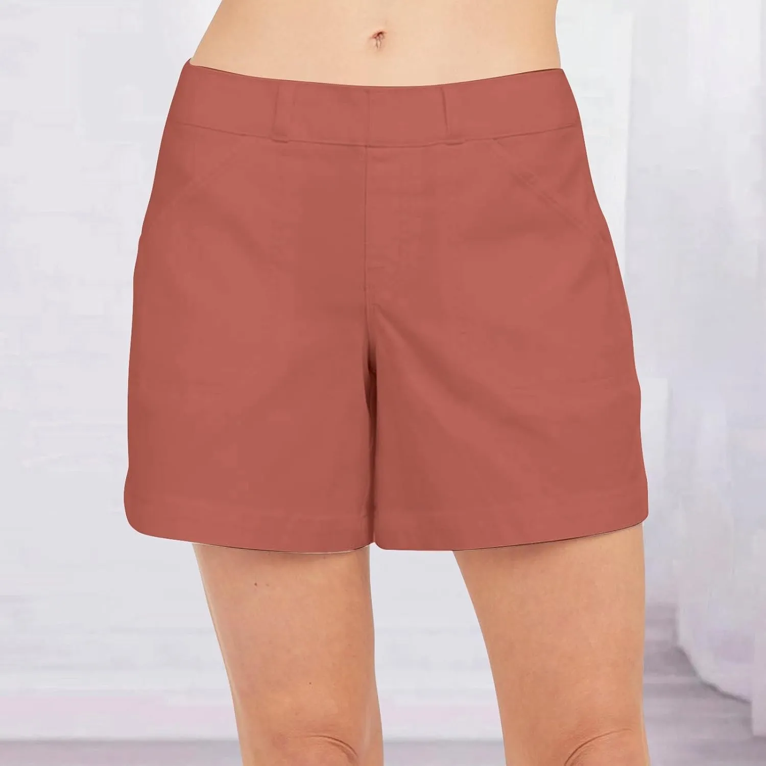 Women's Lightweight Elastic Waist Shorts Summer Travel Beach Palazzo Stylish Shorts Durable Golf Tennis Fashion Pants