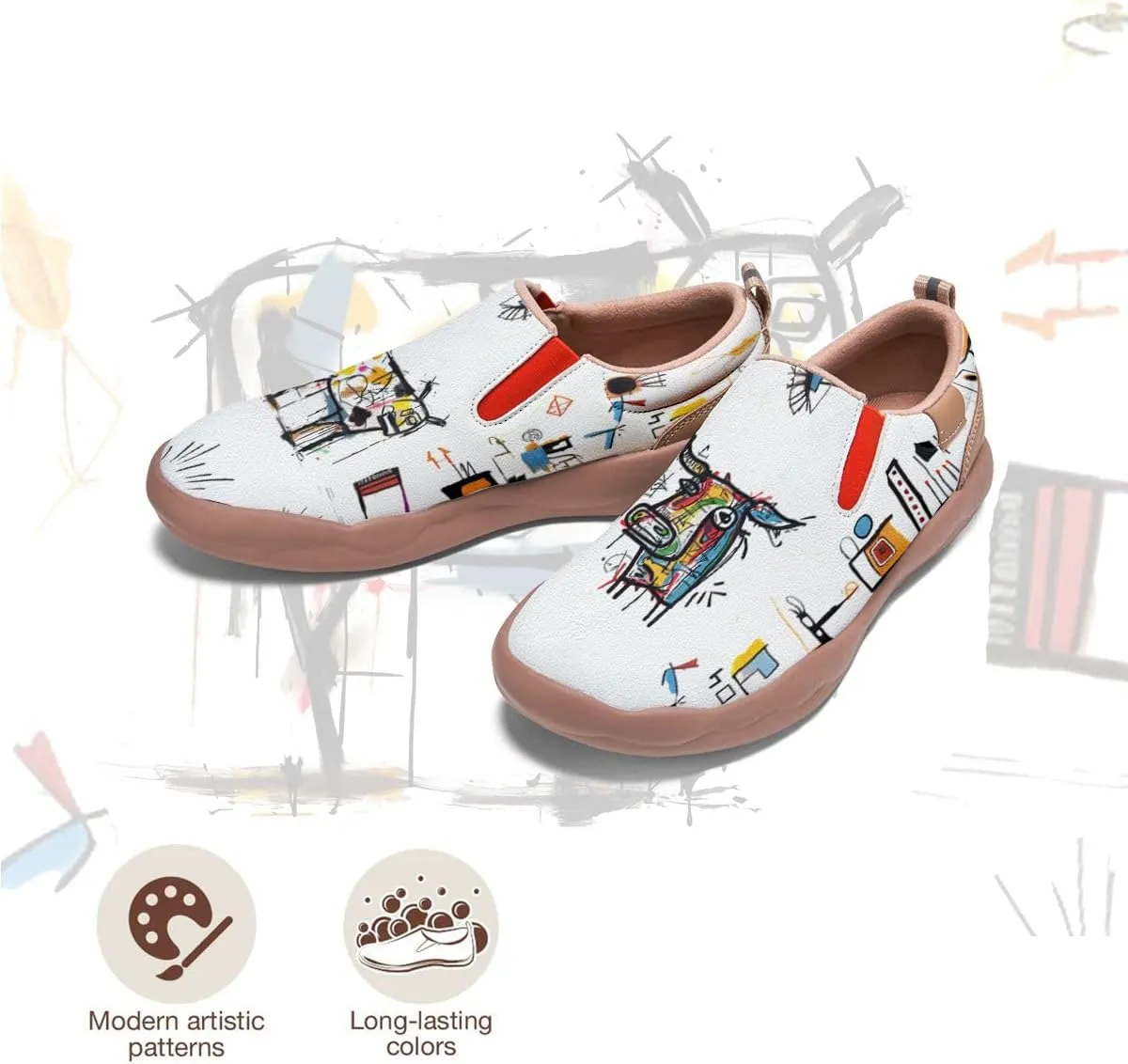 Women's Loafers Shoes Travel Casual Cartoon Animals Art Painted Slip On Lightweight Comfort Ladies Fashion Sneakers