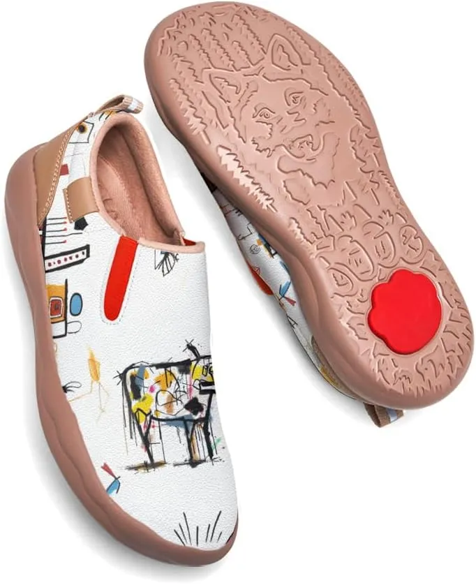 Women's Loafers Shoes Travel Casual Cartoon Animals Art Painted Slip On Lightweight Comfort Ladies Fashion Sneakers