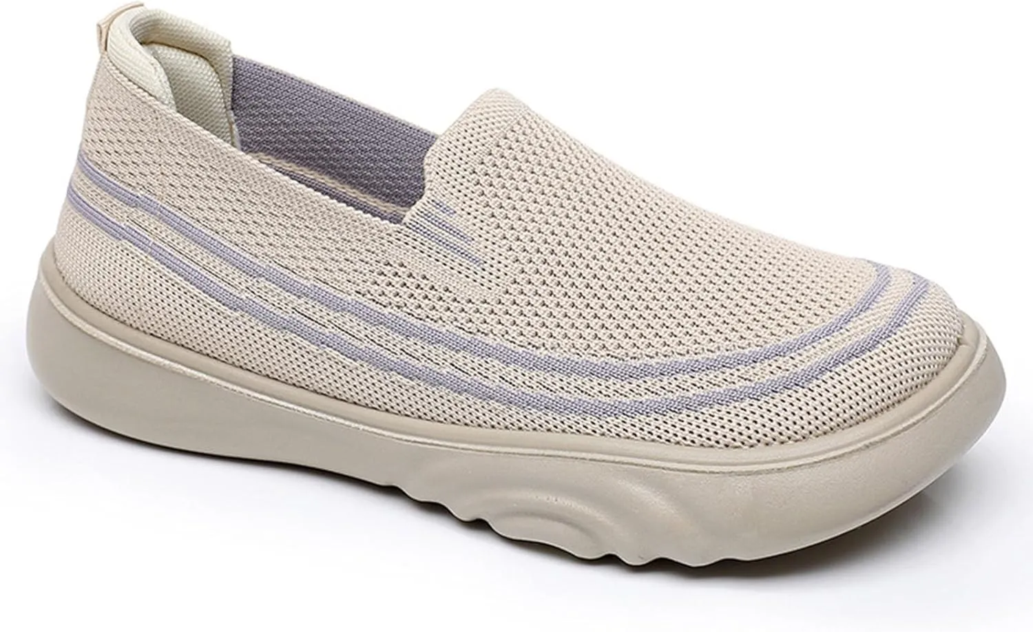 Women's Loose Loafers mesh Breathable Slip-on Sneakers Lightweight Non-Slip Shoes Thick-Soled Flat Shoes Plantar Fasciitis Casual Shoes Wide feet Shoes Fat feet Shoes