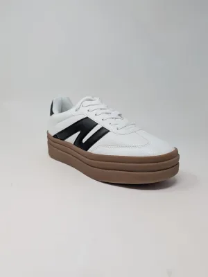 Women's Low Top Chunky Platform Sole Lace Up Sneakers