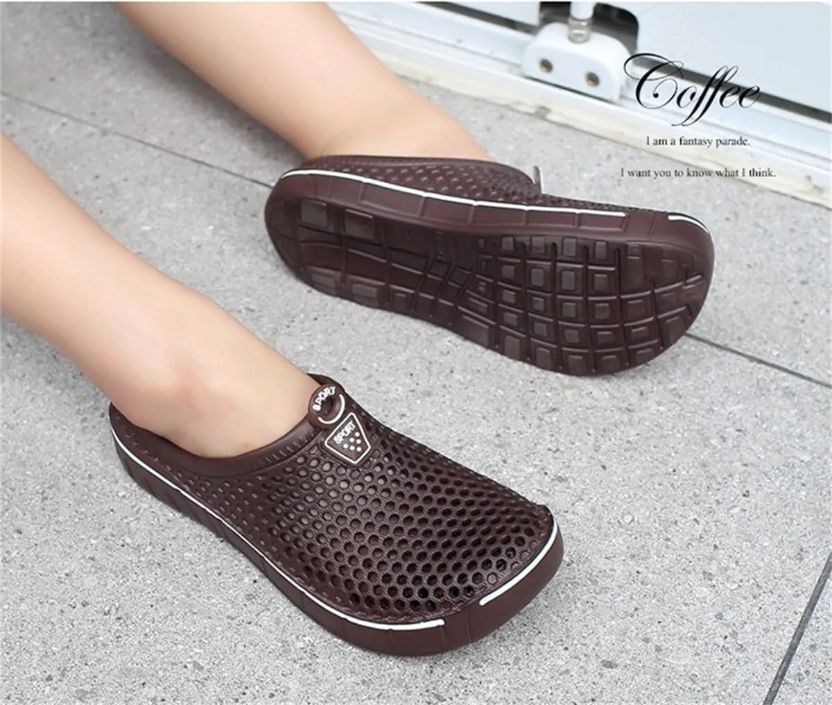 Women's Men's Breathable Clogs Garden Clogs Shoes Casual Slippers Unisex Quick Drying Sandals Anti-Skid Beach Shoes