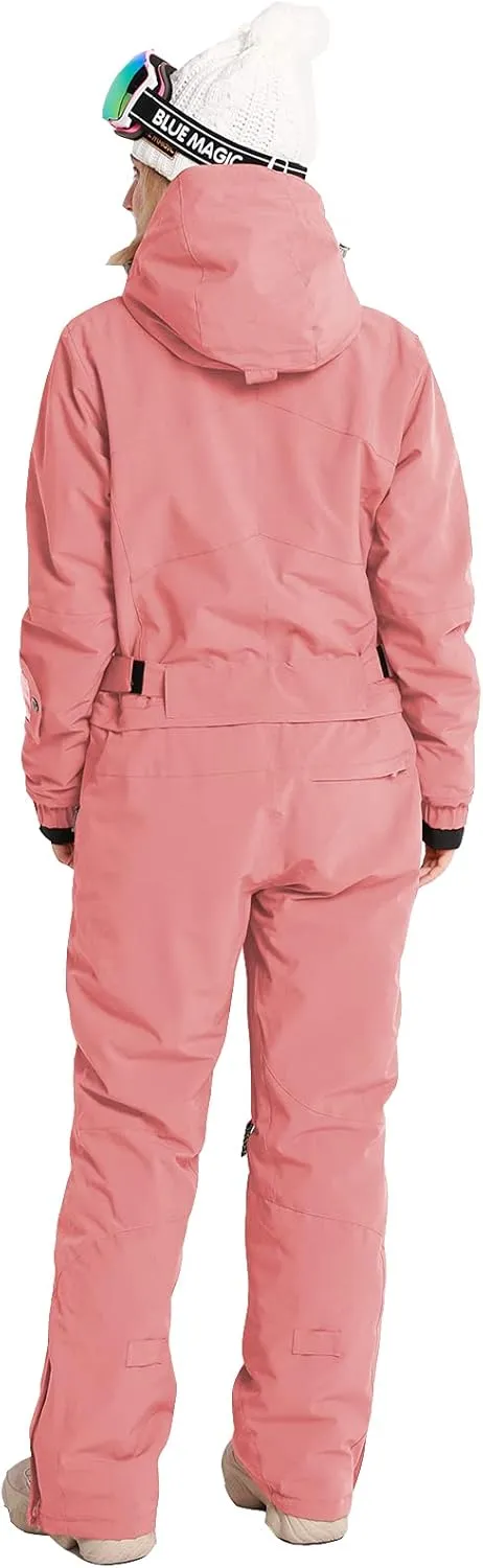 Womens One Piece Ski Suit Colorful Jumpsuits Snowboard Snowsuits Winter Outdoor Waterproof for Snow Sports