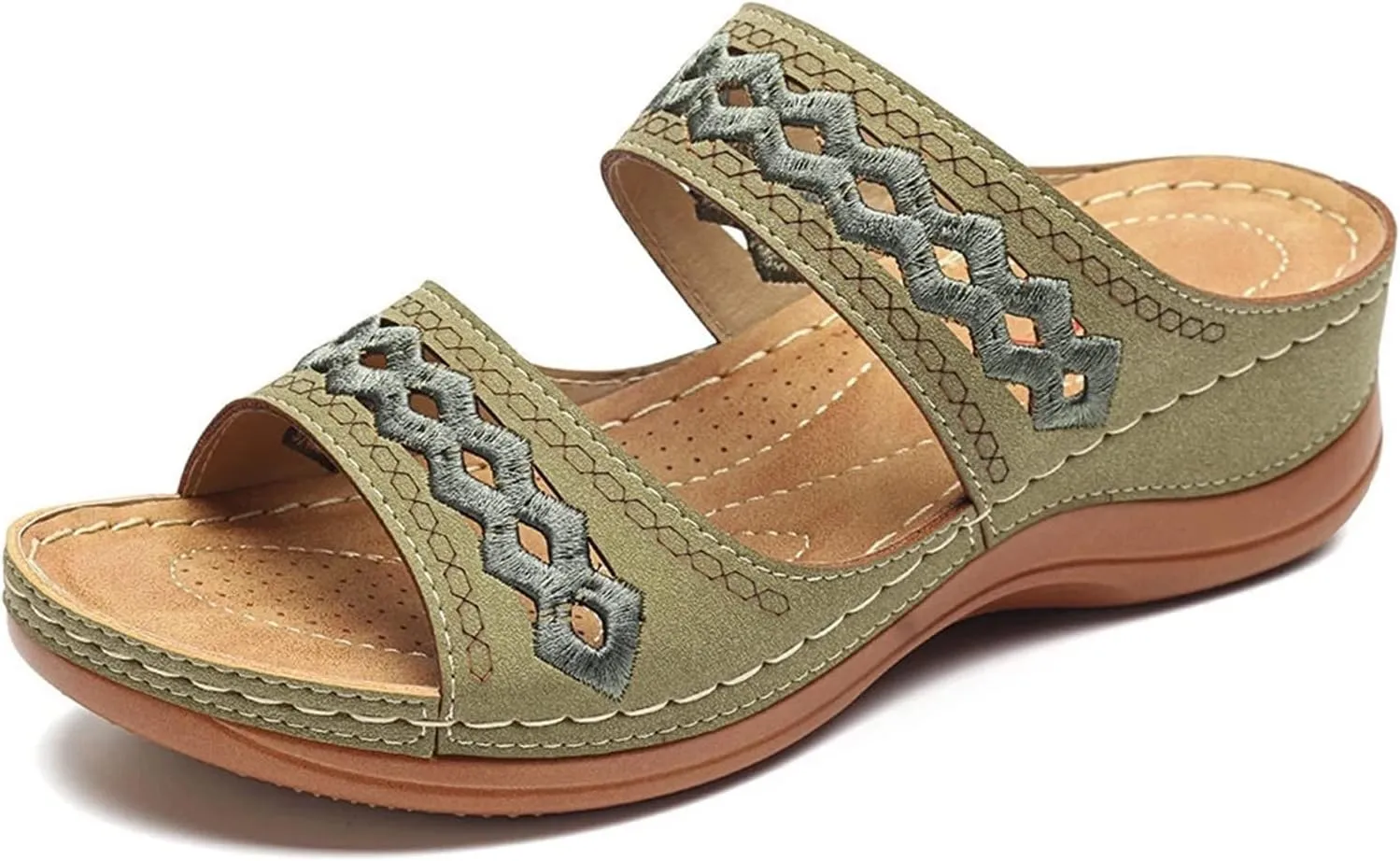 Womens Orthopedic Mesh Sandals Breathable Hollow Design Summer Casual Slides Comfortable Arch Support Beach Walking Shoes Quick Dry Sport Footwear Orthopedic Shoes for Women