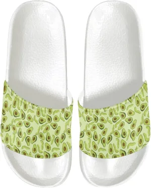 Womens Pillow House Comfy Slide Sandals Open Toe White Flat Shoes Leather Slip On Sandals Quick Drying Slippers Pain Relief Footwear Easy to Clean