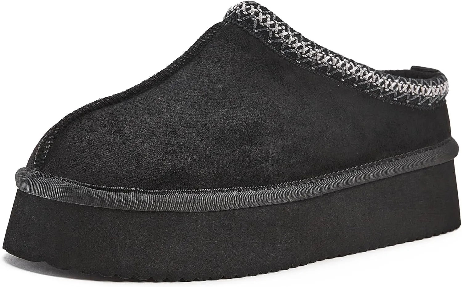 Women's Slippers Platform Mini Boots Snow Winter Short Ankle Boot Slip-on Slippers Fluffy Warm Comfy Furry Shoes for Outdoor Indoor House