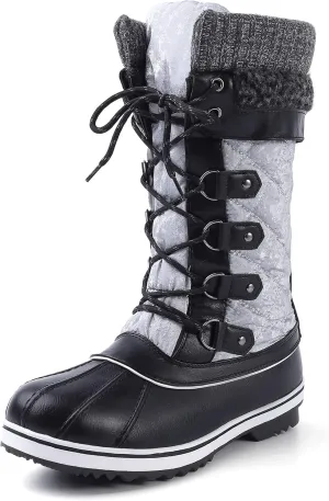 Women's Snow Boots, Women Waterproof Mid Calf, Anti-slip Outdoor Warm Winter Boots for Women